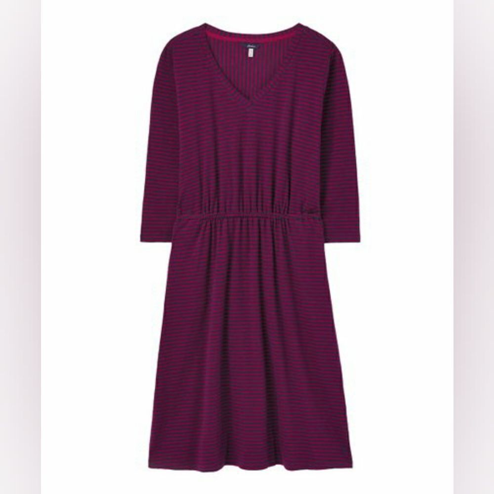 Joules | Three-Quarter Sleeve Blouson Dress sz 12 - Picture 4 of 15
